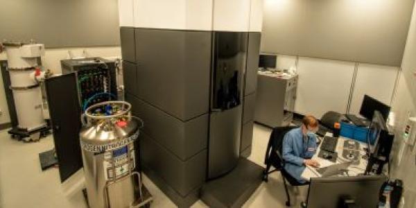 Patrick at controls in one of the three TEM rooms